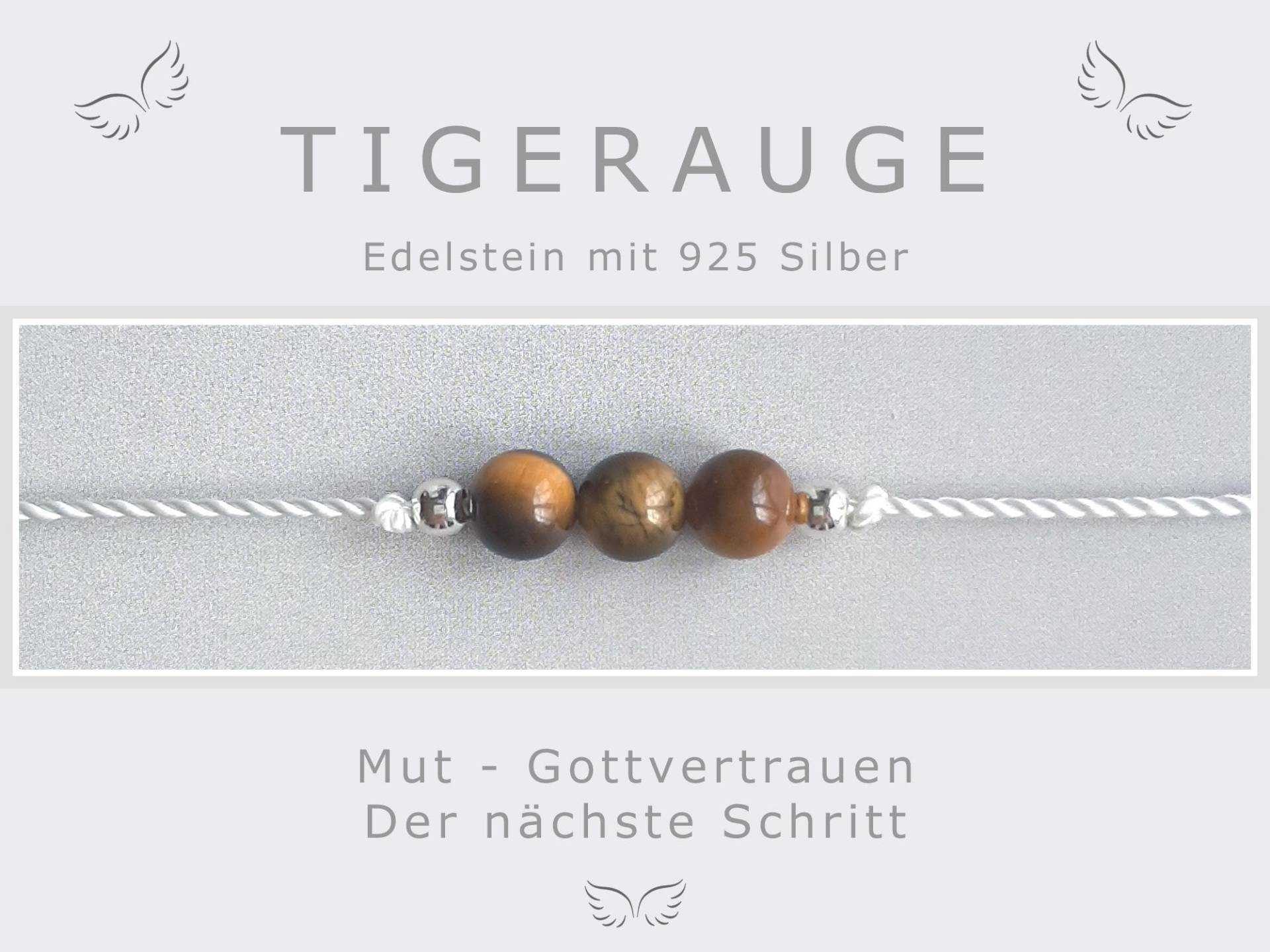 Tigerauge Armband Silber Geburtsstein November Glücksbringer Mut Vertrauen Energieschmuck Chakrenschmuck Yoga Mutmacher Geschenk von LindaWingAccessoires