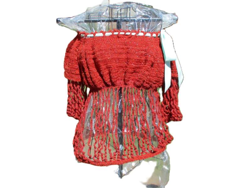 Handgefertigter Kupfer Glitter Pullover Pullover Boho Chic Design von LindasGeneralStore