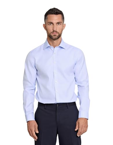 Lindbergh Business Hemd Herren | Herrenhemden Langarm aus blickdichtem Stoff | Bügelfrei mit Nanotex Fleckenschutz & antibakterieller Behandlung | Farbe Hellblau | Größe XL von Lindbergh