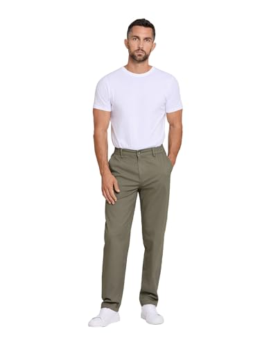 Lindbergh Chino Hose Herren Stretch | Relaxed Fit mit Superflex für extra Elastizität | Elegante und Bequeme Hose Herren Bewegungsfreiheit | Grün | Größe XXL von Lindbergh