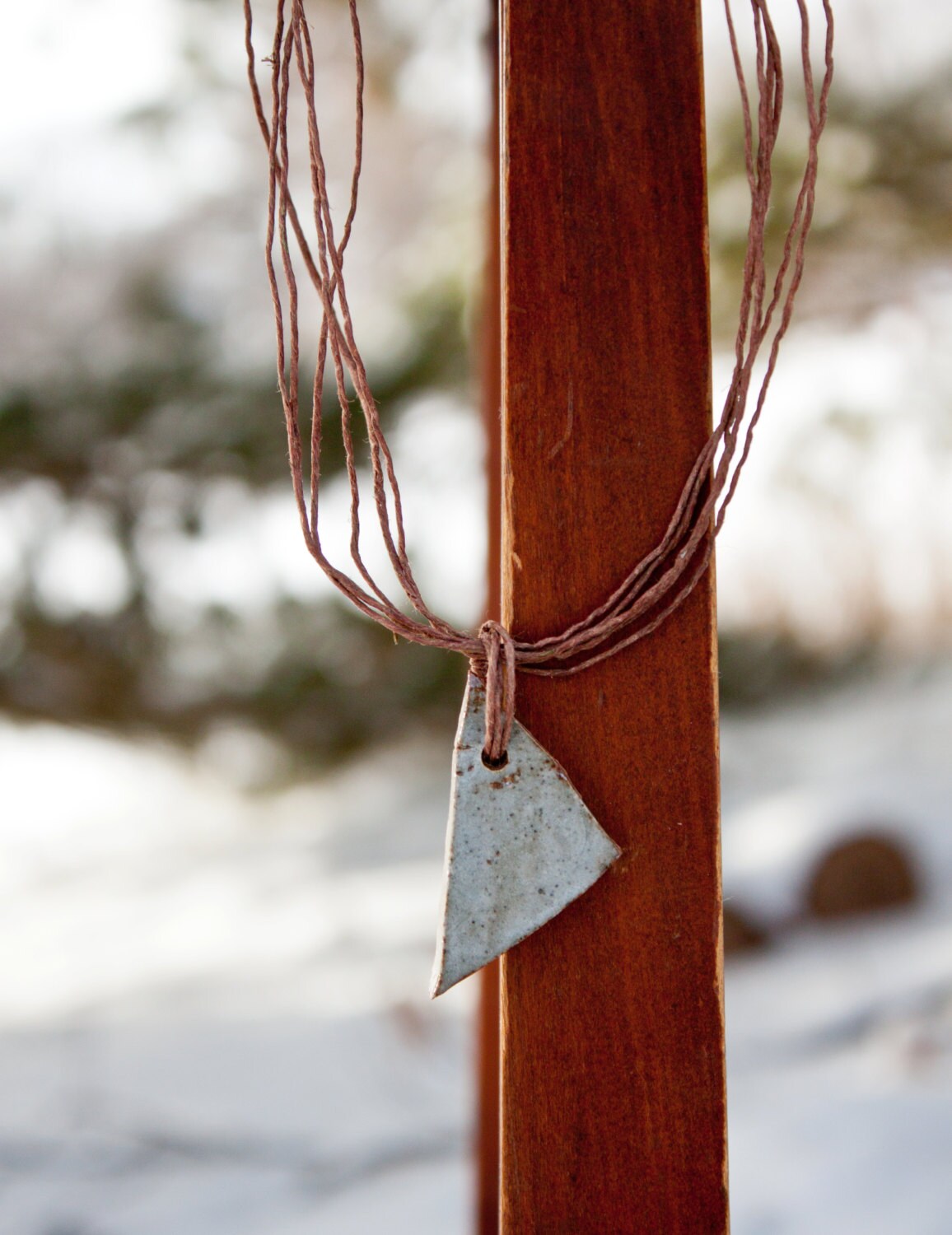 Geist Des Frühlings 11 - Rustikale Steingut Halskette von LindenSidhe