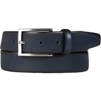 Lindenmann Herren Gürtel blau Leder geprägt von Lindenmann