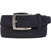 Lindenmann Herren Gürtel blau Veloursleder von Lindenmann