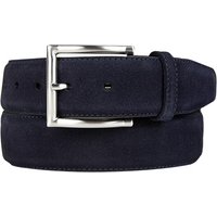 Lindenmann Herren Gürtel blau Veloursleder von Lindenmann