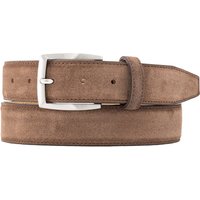 Lindenmann Herren Gürtel braun Veloursleder von Lindenmann