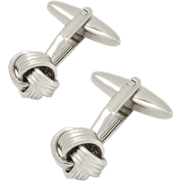 Lindenmann Manschettenknöpfe in Flecht-Optik in Silber, Größe 1 von Lindenmann