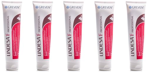 LINDESA® F PROFESSIONAL Hautschutzcreme mit Bienenwachs (5 x 100 ml Tube) von Lindesa