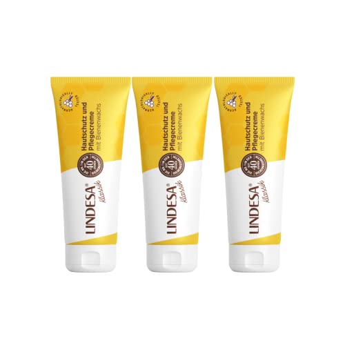 Lindesa Pflegecreme mit Bienenwachs Handcreme Hautschutzcreme Hand Creme PE-Tube 60ml (3) von Lindesa