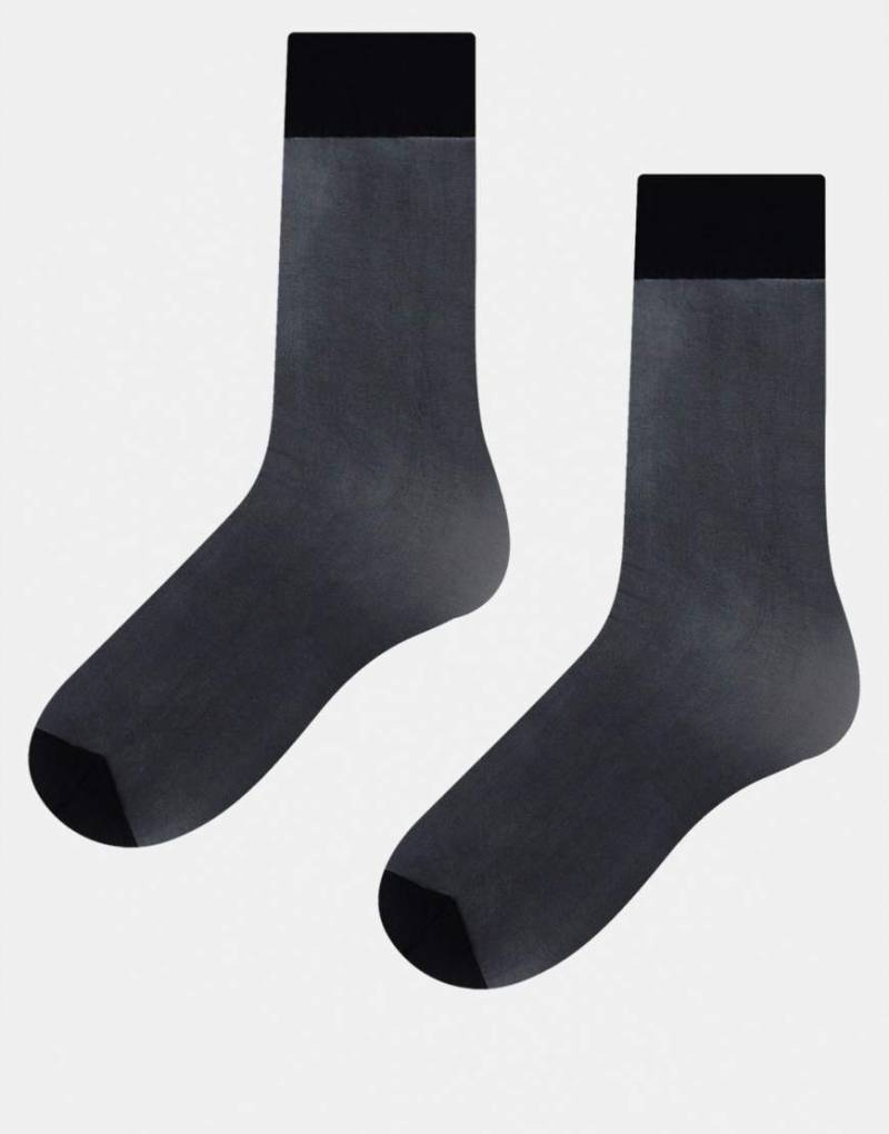 Lindex - 2er-Pack durchscheinende Socken in Schwarz, 20 DEN von Lindex
