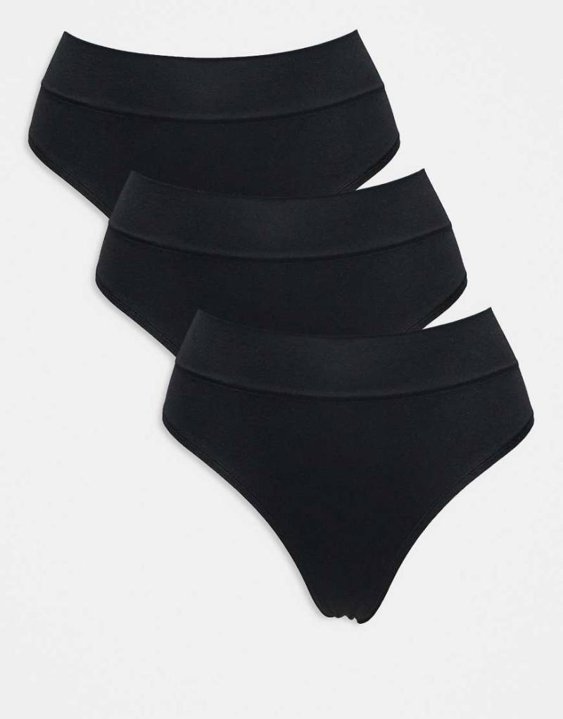 Lindex - 3er-Pack nahtlose String-Tangas in Schwarz von Lindex