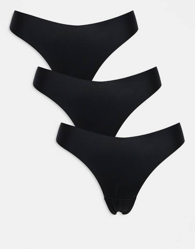 Lindex - 3er-Pack unsichtbare Tangas in Schwarz von Lindex