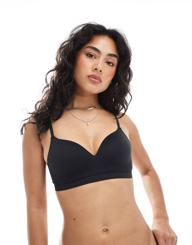 Lindex - Flora - Nahtloser BH in Schwarz von Lindex