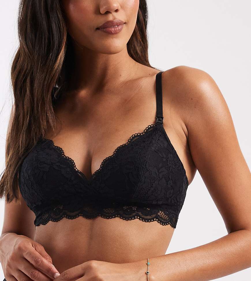 Lindex - Iris - Still-BH in Schwarz mit Muschelsaum von Lindex