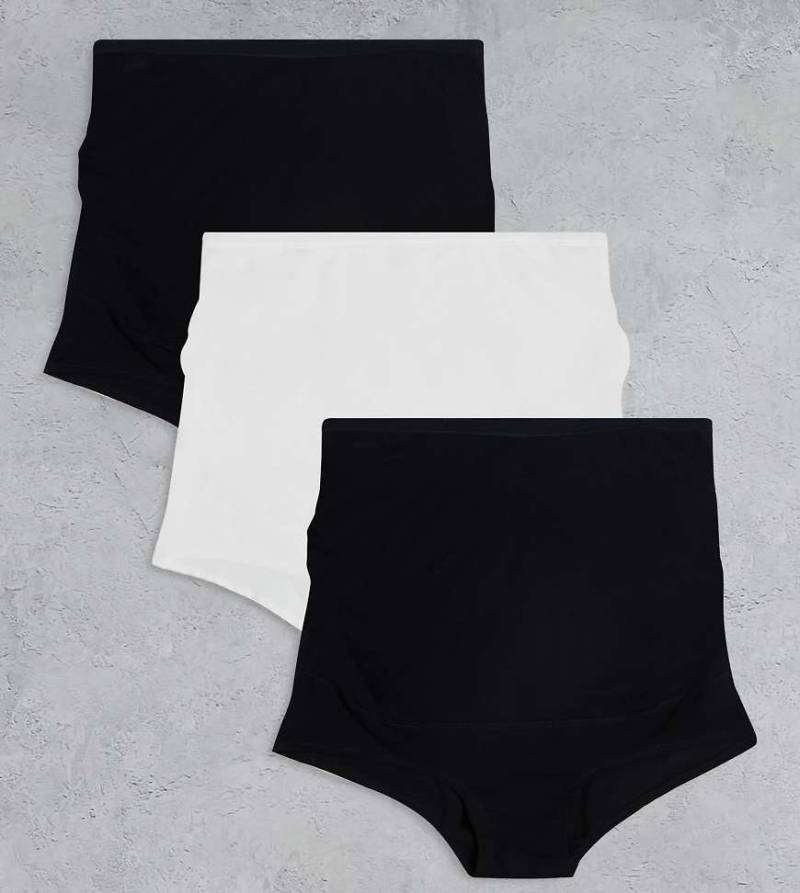 Lindex Maternity - 3er-Pack Slips in Schwarz und Weiß, Umstandsmode-Bunt von Lindex