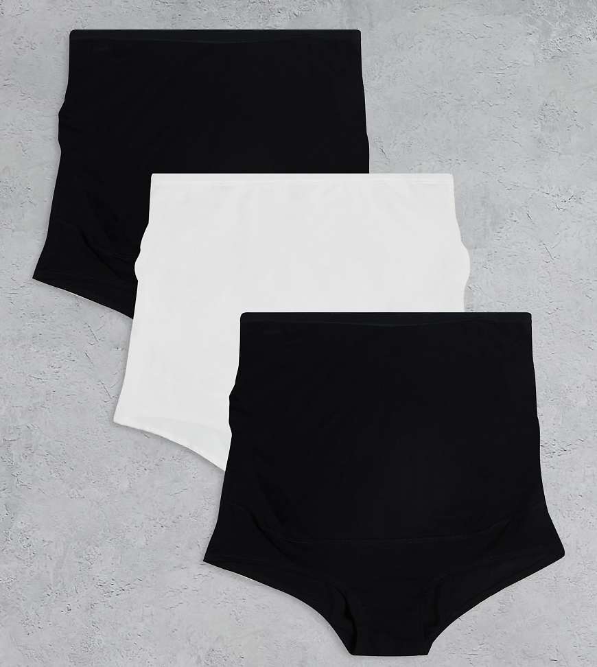 Lindex Maternity - 3er-Pack Slips in Schwarz und Weiß, Umstandsmode-Bunt von Lindex