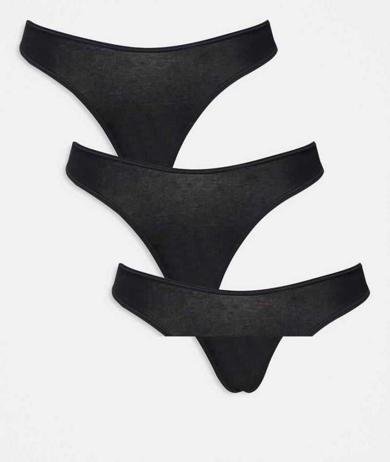 Lindex - Nellie - 3er-Pack Tangas in Schwarz von Lindex