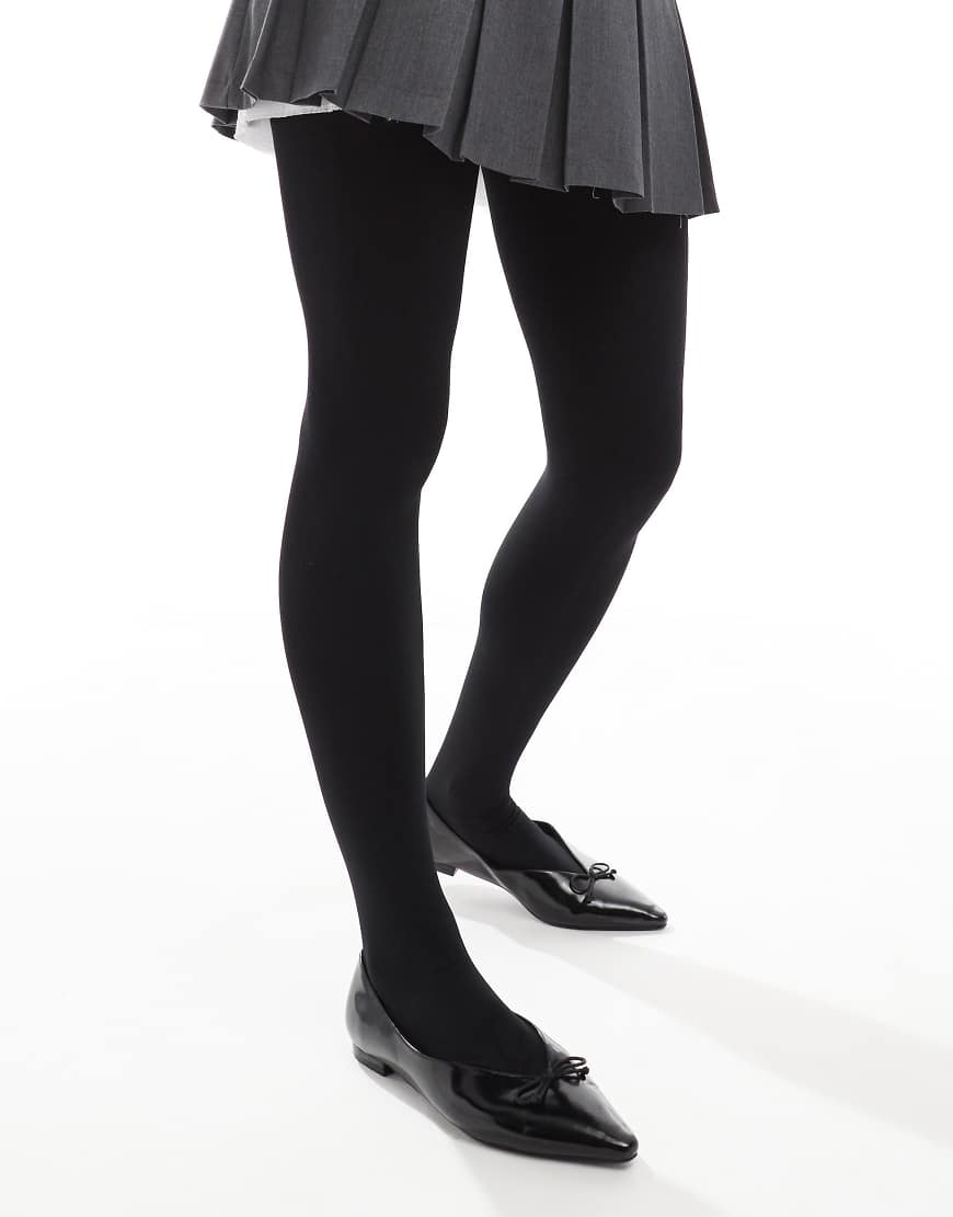 Lindex - Strumpfhose in Schwarz mit warmem Fleece-Futter von Lindex