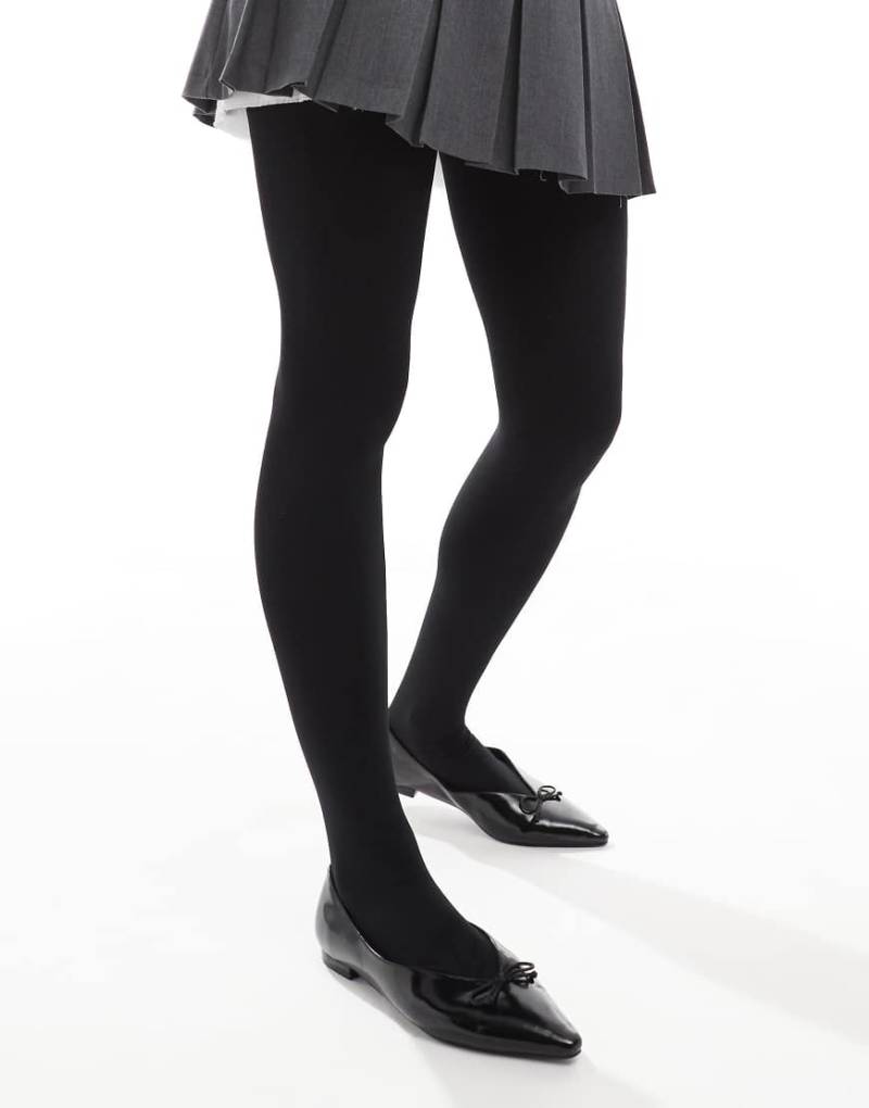 Lindex - Strumpfhose in Schwarz mit warmem Fleece-Futter von Lindex