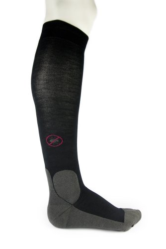 Lindner® Antizecken Kniestrumpf - Antizeckensocke plüsch/Zeckenschutz - Made in Germany 39-41, schwarz von LINDNER socks