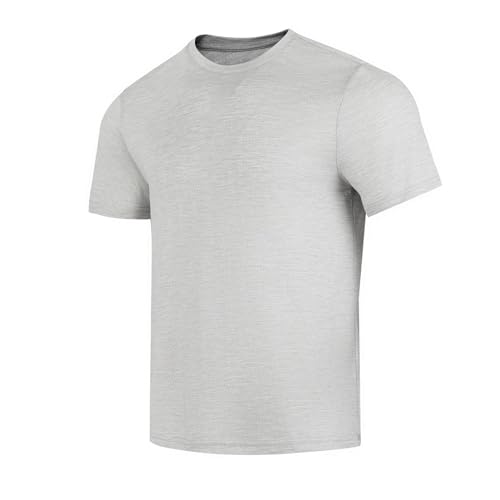 Lindoro Ultrafine 100% Merinowolle Base Layer T-Shirt für Sport (L, Grau) von Lindoro