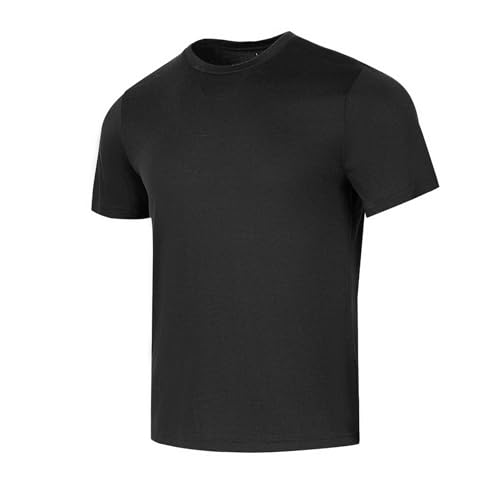 Lindoro Ultrafine 100% Merinowolle Base Layer T-Shirt für Sport (S, Schwarz) von Lindoro