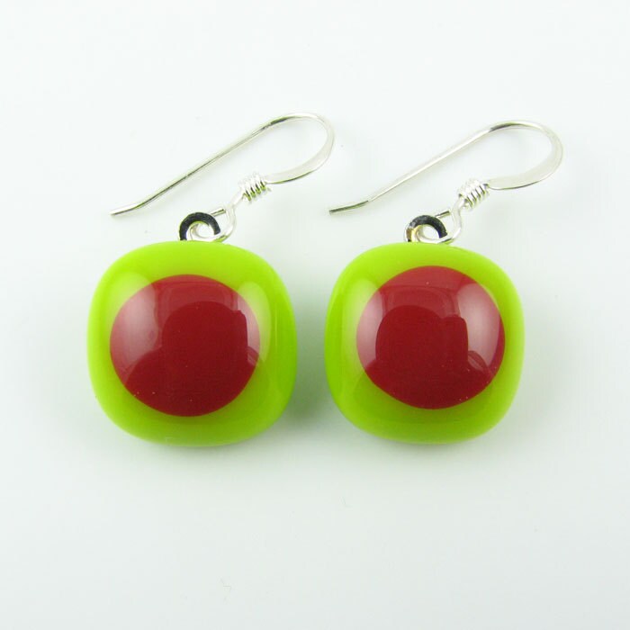 Ohrringe Aus Geschmolzenem Glas. Auf Bestellung. Geschmolzener Glasschmuck. Handgeschnitten Und Designed in Texas. Schlichte Ohrringe. Schmuck Für von LindsaysDesigns