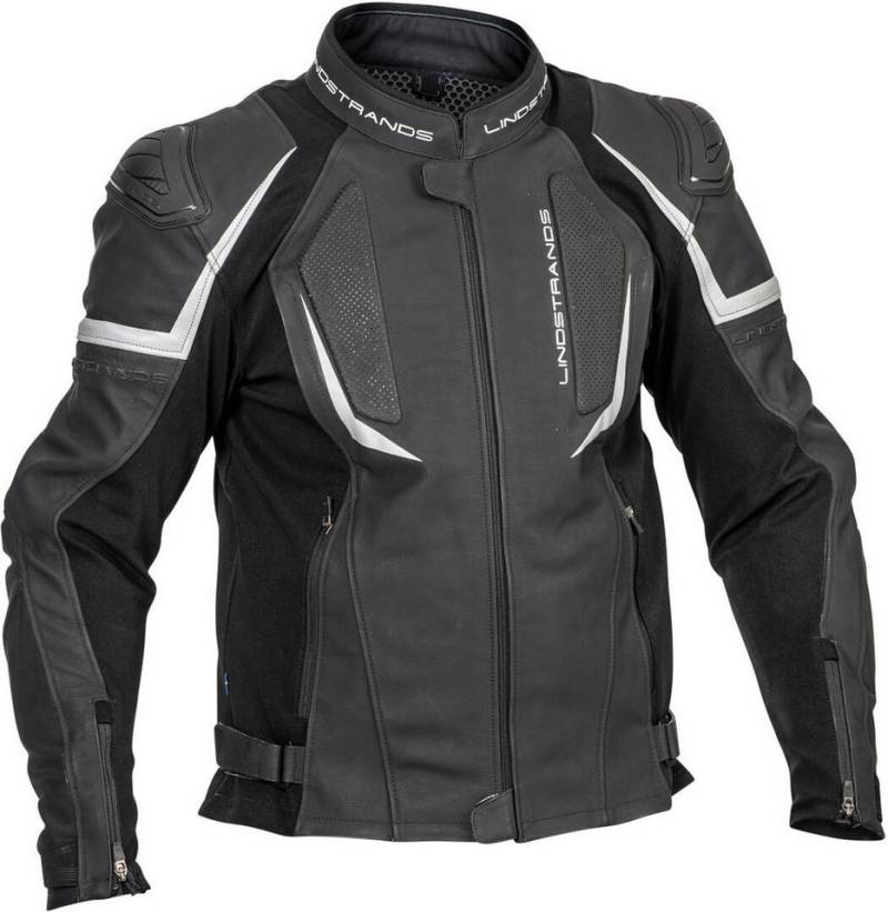 Lindstrands Motorradjacke Sanden Motorrad Lederjacke protektoren reißverschluss von Lindstrands