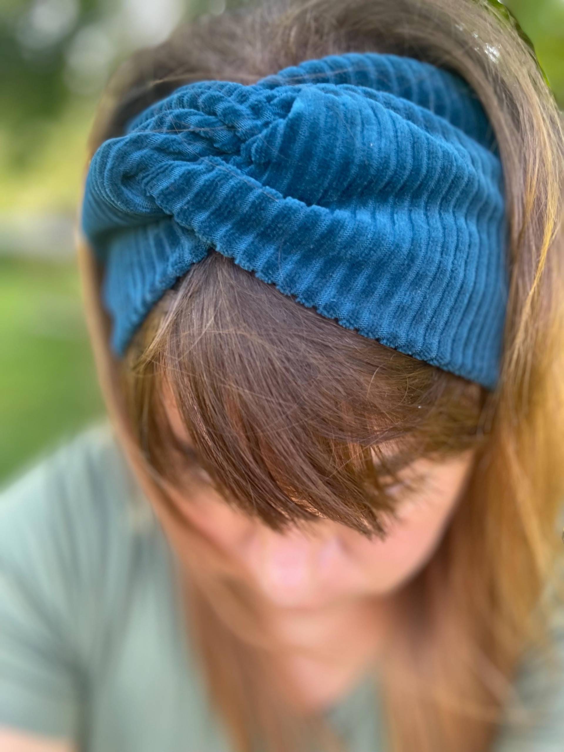 Haarband Aus Bio Breitcordnicky in Verschiedenen Farben Und Größen von LindwurmShop