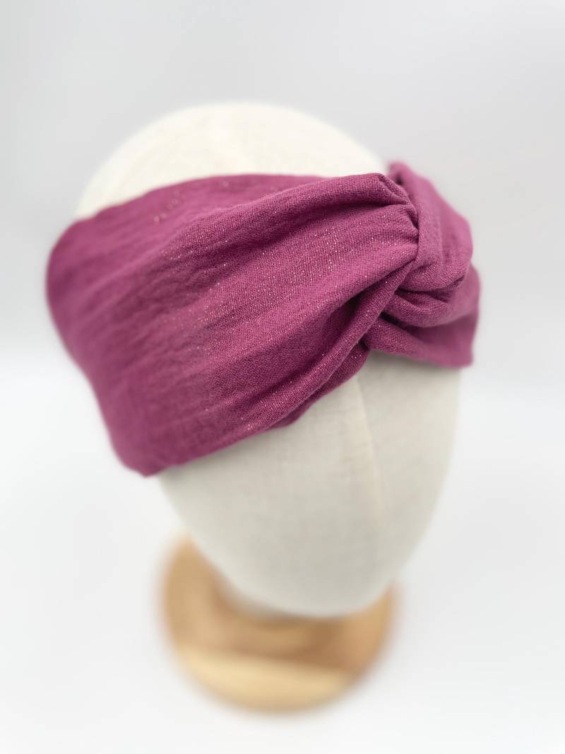 Haarband Musselin Beere Glitzer Für Kinder Und Damen von LindwurmShop