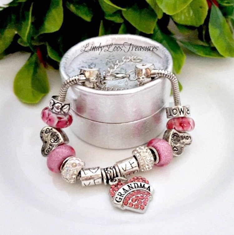 Oma Bettelarmband, Armband Femme, Geschenk Für Oma, Grammy, Handgemachter Schmuck, Sie von LindyLoosTreasures