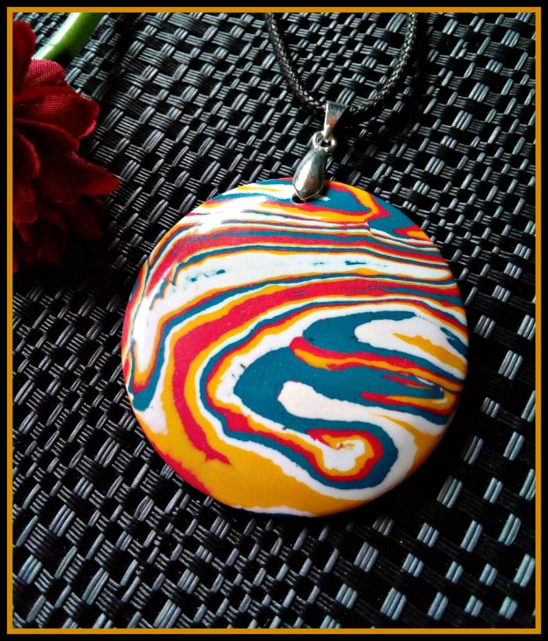 Seltener Türkis Pinus Koraiensis Edelstein Anhänger, Koraiensis, Bunter 18 Karat Weißgold Vergoldet von LindyLoosTreasures