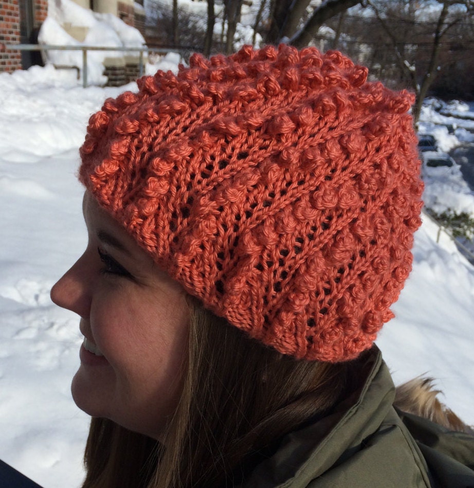Coral Bobble Beanie Coral Bobble Beanie von LindzKnitz