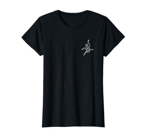 Damen Ballett Ballett Ballerina Tänzerin Tanz Minimalistische Grafik T-Shirt Damen Ballett Ballett Ballerina Tänzerin Tanz Minimalistische Grafik T-Shirt von Line Art Grafik Design Geschenkidee Modern Art