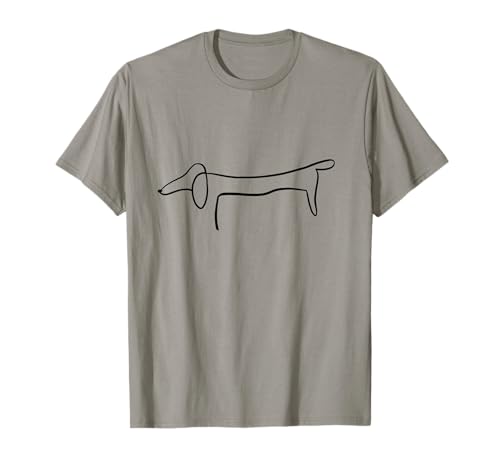 Dackel Single Line Design Hundebesitzer Männlich Frauen T-Shirt Dackel Single Line Design Hundebesitzer Männlich Frauen T-Shirt von Line Art Hunde Dackel Dachshund