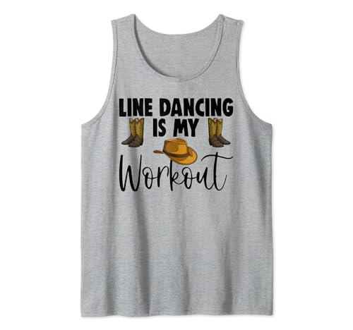Line Dance Is My Workout Schuhe Lustige Herren Klassische Stiefel Tank Top von Line Dance By Vm
