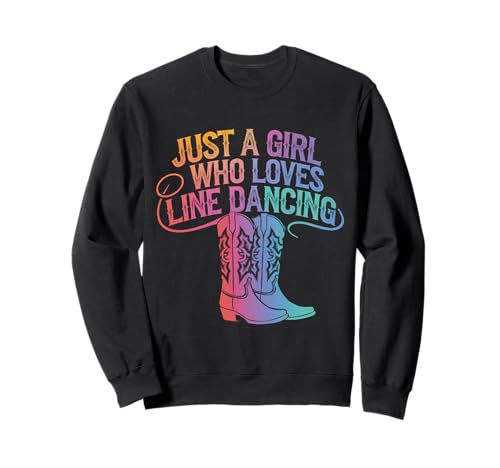 Line Dancing Nur ein Mädchen, das Line Dance liebt Sweatshirt von Line Dance Country Dancing Dancer