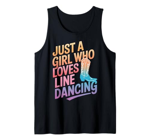 Line Dancing Nur ein Mädchen, das Line Dance liebt Tank Top von Line Dance Country Dancing Dancer
