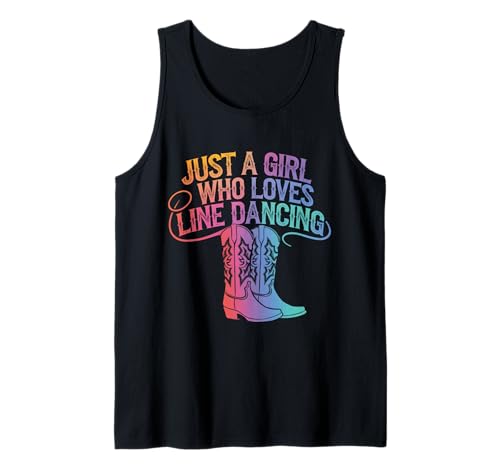 Line Dancing Nur ein Mädchen, das Line Dance liebt Tank Top von Line Dance Country Dancing Dancer