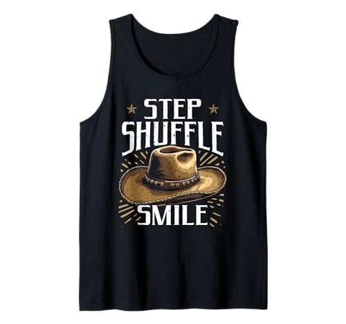 Step Shuffle Smile Line Dance für Damen Tank Top Step Shuffle Smile Line Dance für Damen Tank Top von Line Dance Country Music Gifts Cowboy Cowgirl