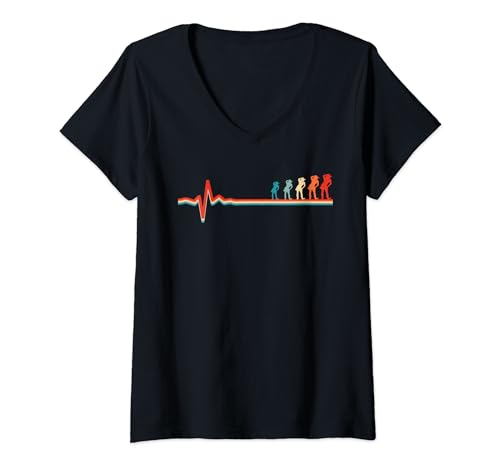 Damen Retro Linedance Tänzer Country Musik - Vintage Line Dance T-Shirt mit V-Ausschnitt Damen Retro Linedance Tänzer Country Musik - Vintage Line Dance T-Shirt mit V-Ausschnitt von Line Dance Geschenke & Ideen