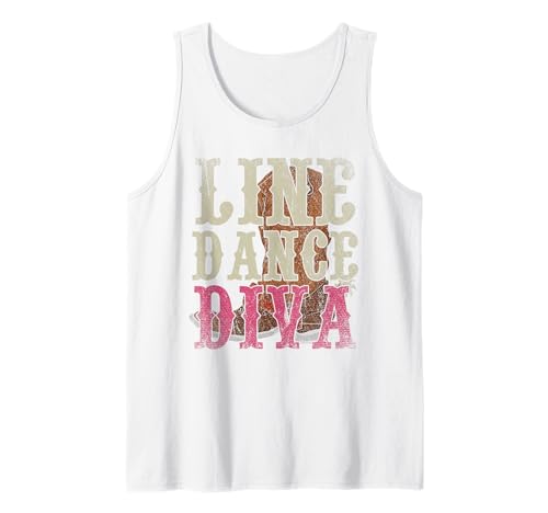 Line Dance Diva Cowboystiefel Line Dancer Damen Line Dance Tank Top Line Dance Diva Cowboystiefel Line Dancer Damen Line Dance Tank Top von Line Dance Gifts Cowboy Country Music