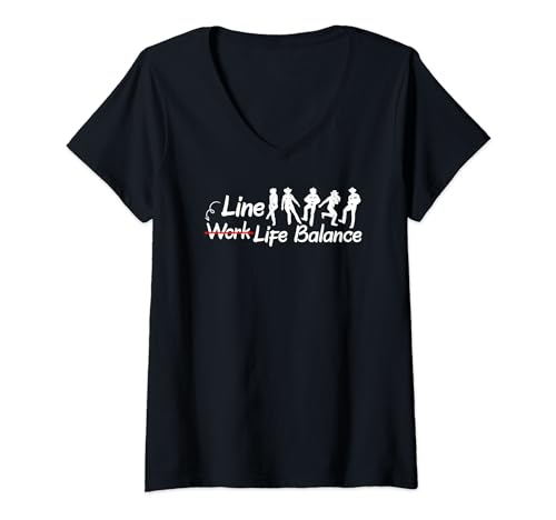 Damen Line Dancer Line Dance Line Dance T-Shirt mit V-Ausschnitt Damen Line Dancer Line Dance Line Dance T-Shirt mit V-Ausschnitt von Line Dance Line Dance Line Dancer