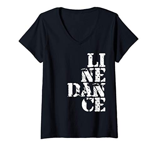 Damen Geschenk für Line Dancer - Line Dance T-Shirt mit V-Ausschnitt von Line Dance Western Tanz Co.