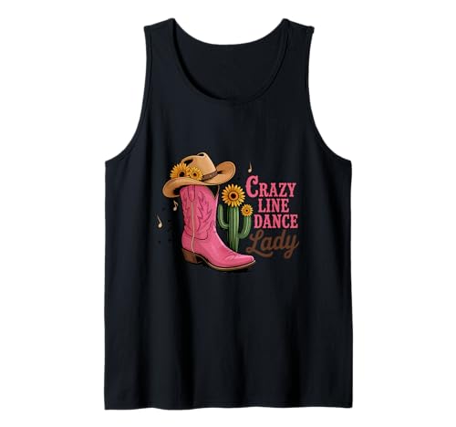 Verrückter Line Dance Damen Line Dance Country Tank Top von Line Dancing Country Music Western