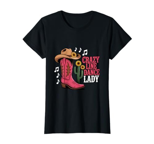 Verrückter Line Dance Line Dance für Damen T-Shirt von Line Dancing Country Music Western