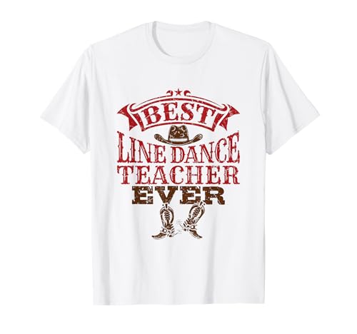 Line Dancing Gifts - Best Line Dance Teacher Ever Tanzlehrer T-Shirt - Herren, Damen - Weiß - S - Kurzarm - Klassische Passform - Polyester 100% - Western - Klassisch - Herbst Line Dancing Gifts - Best Line Dance Teacher Ever Tanzlehrer T-Shirt - Herren, Damen - Weiß - S - Kurzarm - Klassische Passform - Polyester 100% - Western - Klassisch - Herbst von Line Dancing Gifts