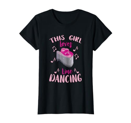 This Girls Loves Line Dancing Country Cowboyhut Line Dance T-Shirt This Girls Loves Line Dancing Country Cowboyhut Line Dance T-Shirt von Line Dancing Line Dancer Texas Dance Line Dance