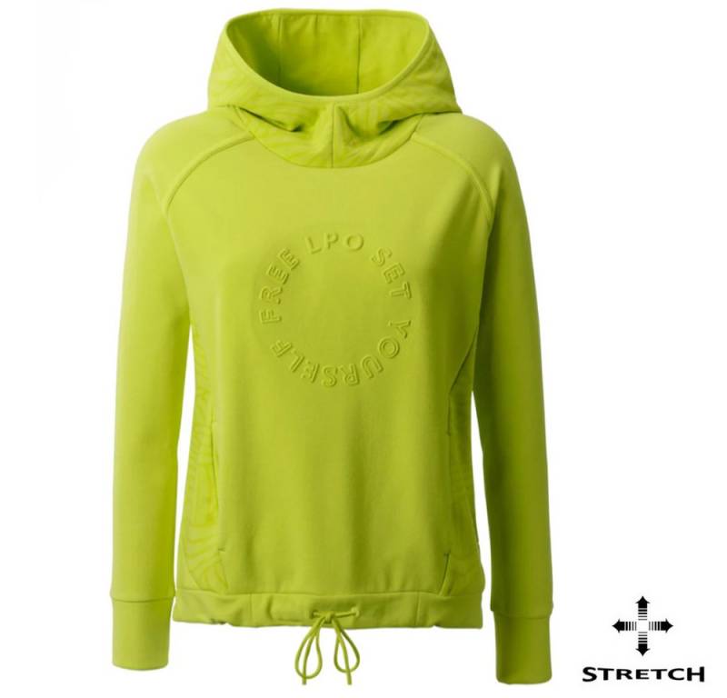 Linea Primero Langarmshirt LPO - modisches, funktionelles Kapuzen Stretch Hoodie Senta, gelb von Linea Primero