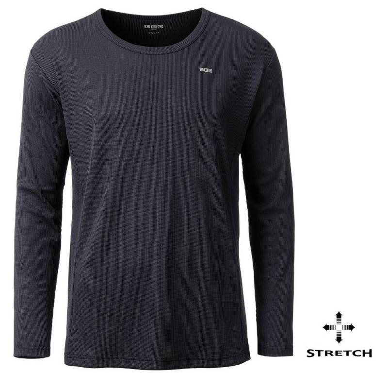 Linea Primero Langarmshirt Linea Primero - Herren Longshirt Moritz Causal und Sport, schwarz von Linea Primero