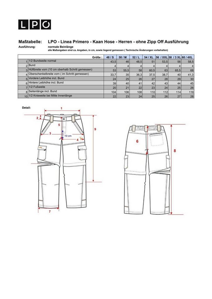 Linea Primero Softshellhose LPO Linea Primero - Krempel Cargohose mit Gürtel - Kaan - Herren von Linea Primero